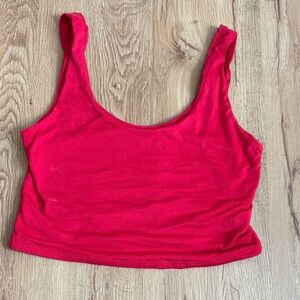 Red Sleeveless Crop Top